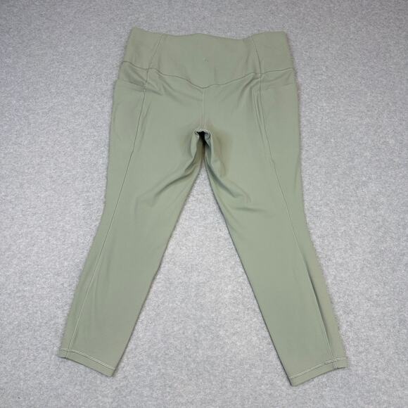 Athleta Salutation Stash Pocket 7/8 Tight XL Light Green Stretch High Rise Capri - Picture 7 of 15